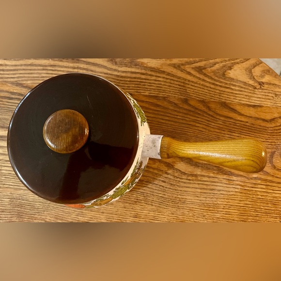 Vtg 70’s Spice Of Life Fondue Pot - Enamelware Vegetable Medley Cottage core - Picture 12 of 12